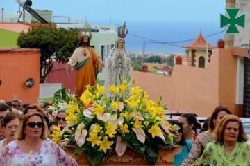 Misa y procesión del Sagrado Corazón de Jesús en La Higuera Canaria (Foto Francisco Javier Santana)
